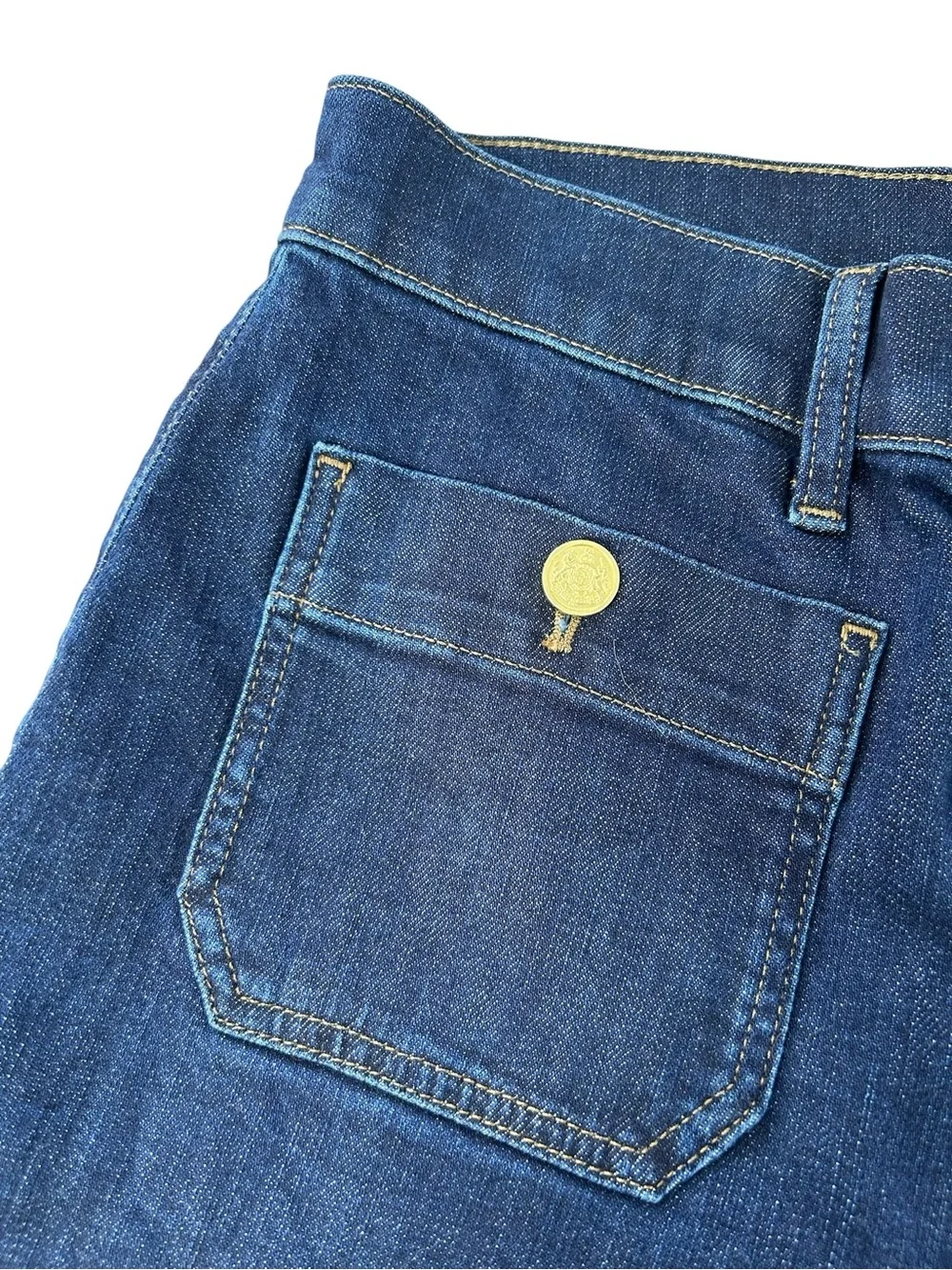 J. CREW Premium Edition Full Length Slim Wide Leg Dark Wash Blue NEW Jeans 29